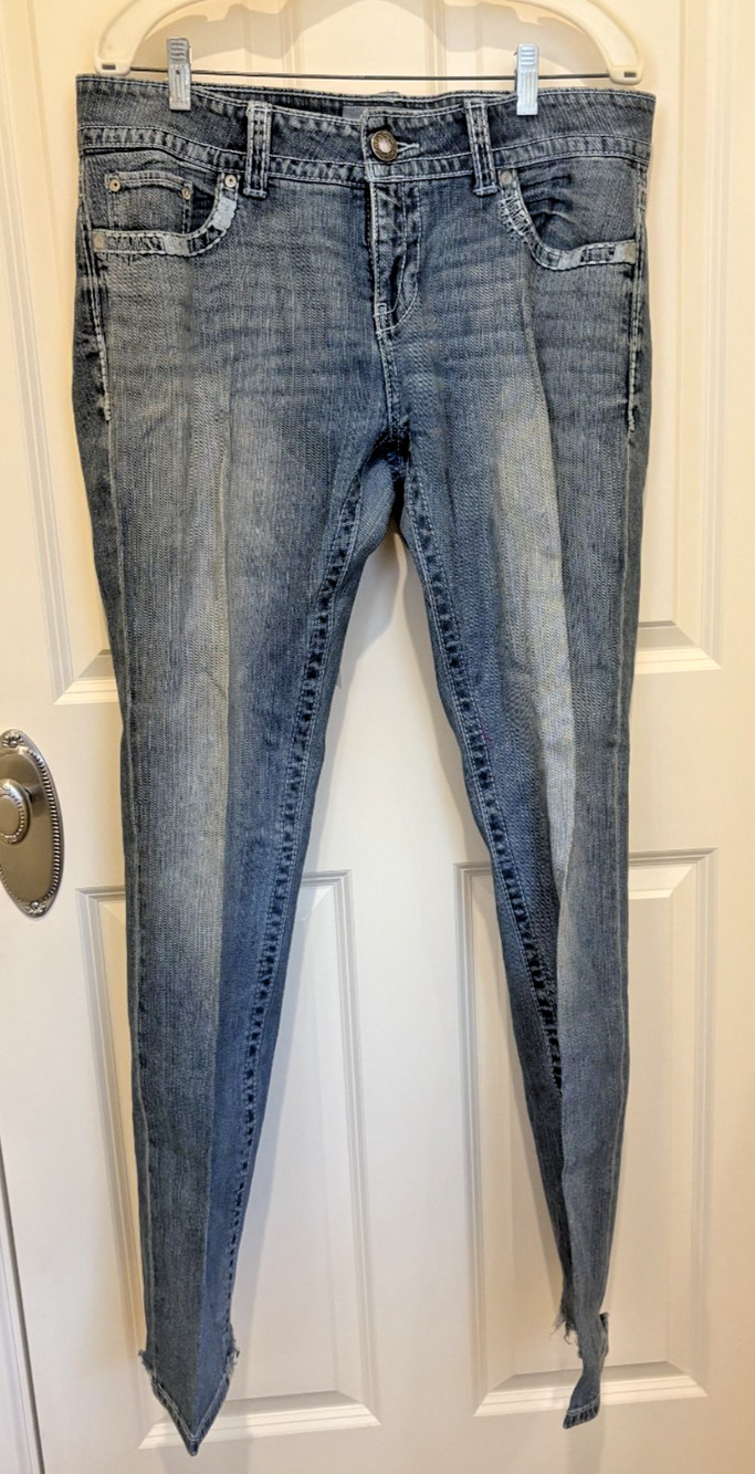Daytrip Virgo Bootcut Jeans Sz 32 Long Denim Heavy Stitch Western Boho Y2K